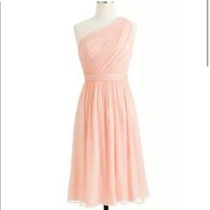 J.Crew Bridal Kylie One Shoulder Chiffon Dress